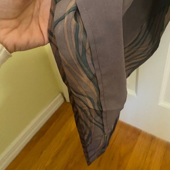Asymmetrical Mock Neck Halter Ruched Midi Dress - Picture 5 of 9